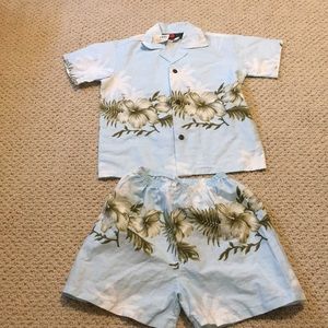 Brand new with tag Hawaiian boy 2pc printed set